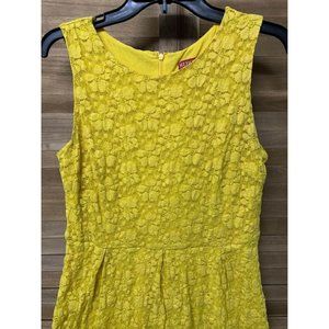 Merona Yellow Lace Dress Size Petite Large Womens